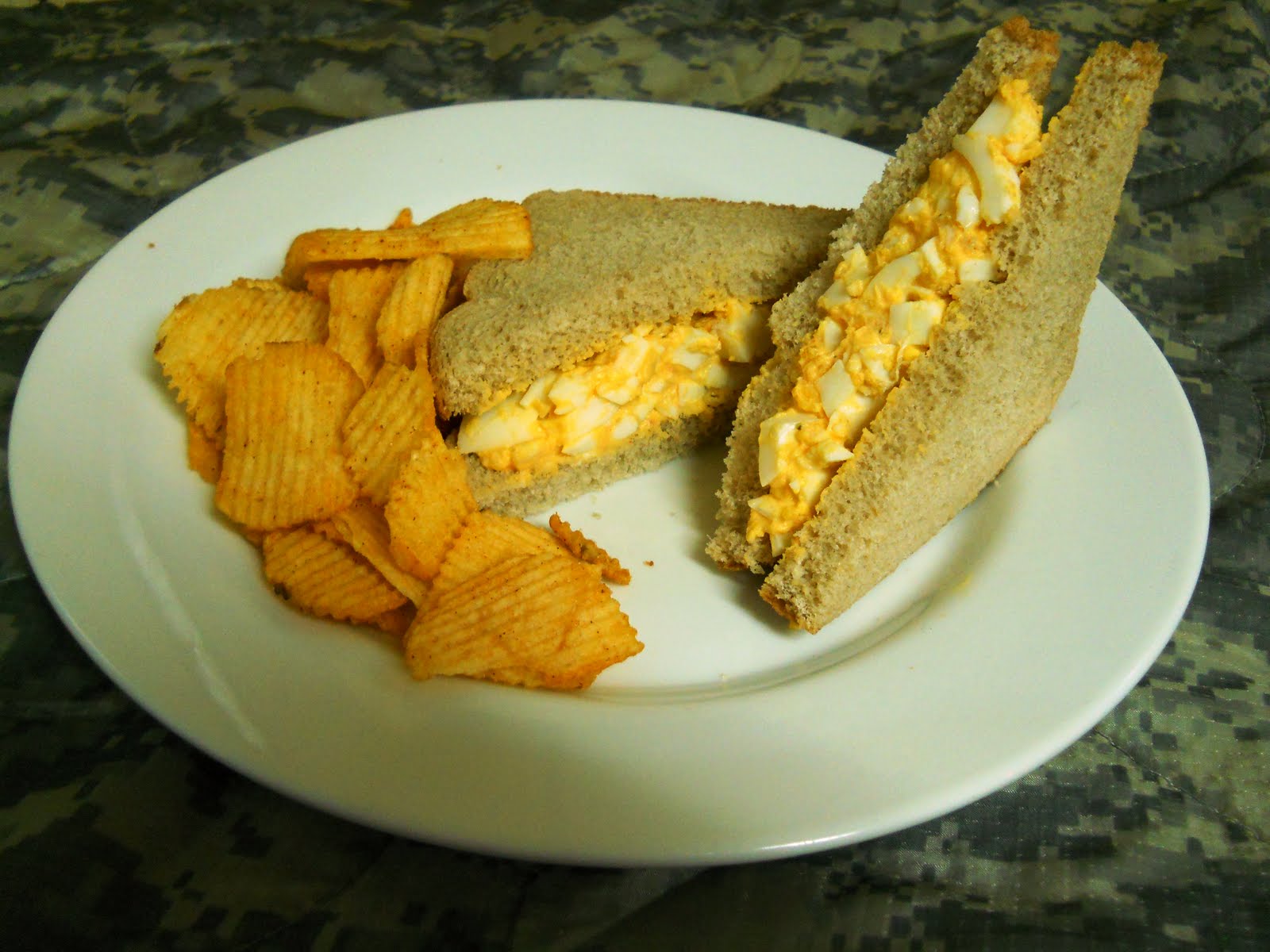 Army Chef Roasted Red Deviled Egg Sandwich