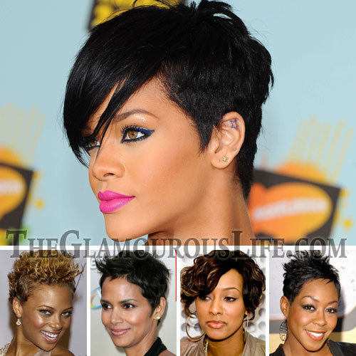 short hairstyles for black women,sedu celebrity haircuts, blonde hair