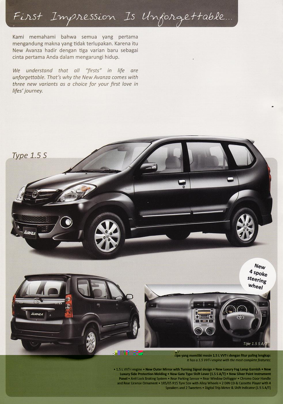 penjualan toyota baru brosur avanza