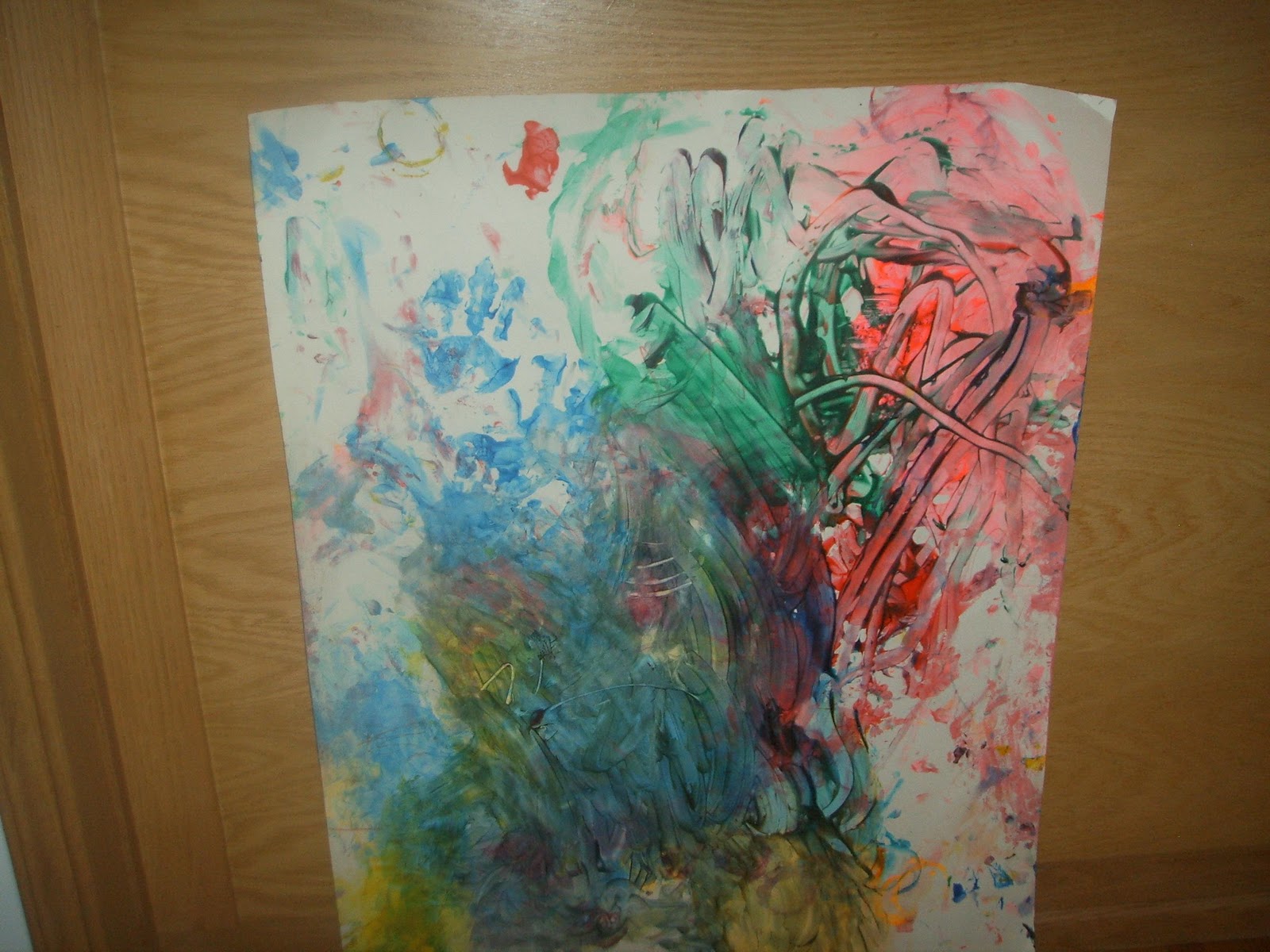 Art by Vasily My First Finger Painting , Tempera, Age 2.5