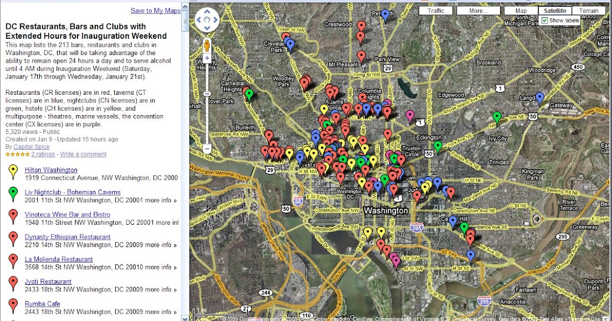 GIS @ HigherEd: Mapping Washington DC - One Bar at a Time