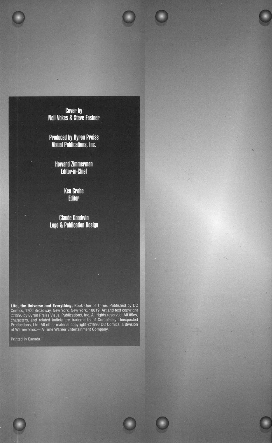 Read online Life, the Universe and Everything comic -  Issue #1 - 2