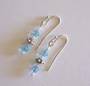 SS Light Blue Swarovski Crystal Earrings $20.00