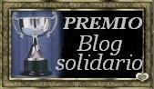 Premio al blog solidario concedido por Queca Morell