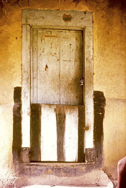 Doorway at Foindu Nongowa(Note: B.S. Massaquoi political poster remnant