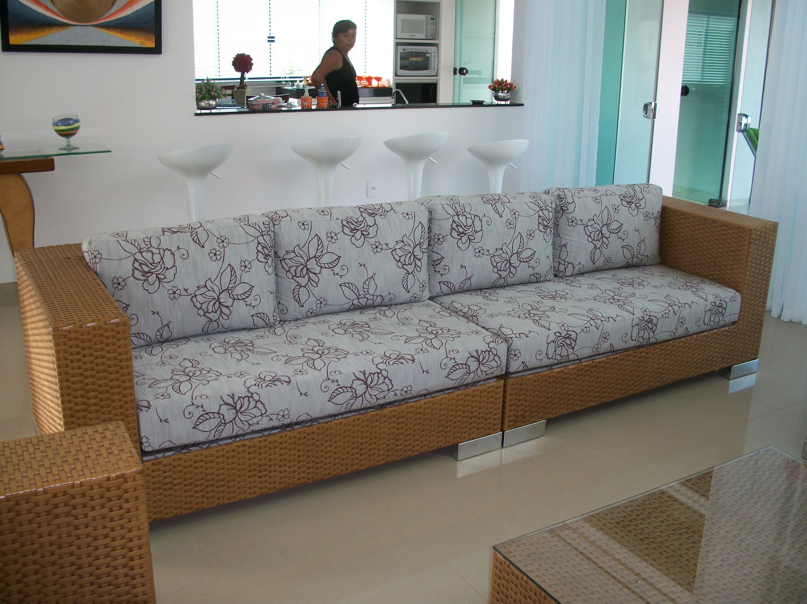 IPÊ BRASIL Interiores SOFÁ c/ JUNCO DUPLO