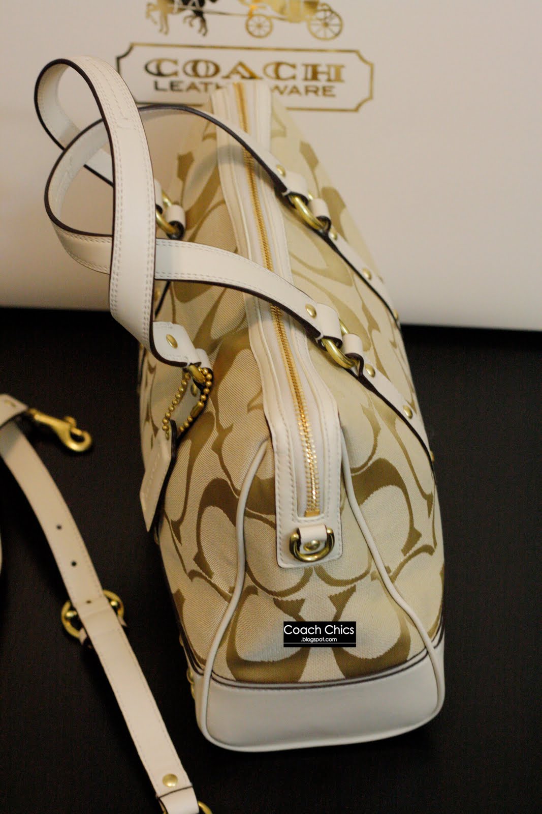 Coach Chics New released Coach NANCY Satchel Coach Signature Lurex