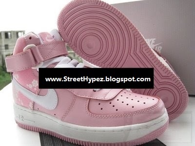 nike air force pink high tops