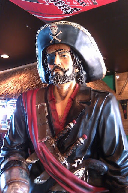 Pirate statue in AJ's Salt Docks in Algonac Michigan