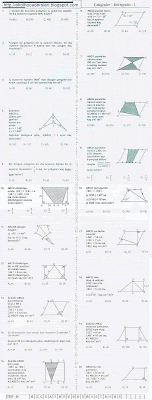 7.sınıf matematik çokgenler dörtgenler testi