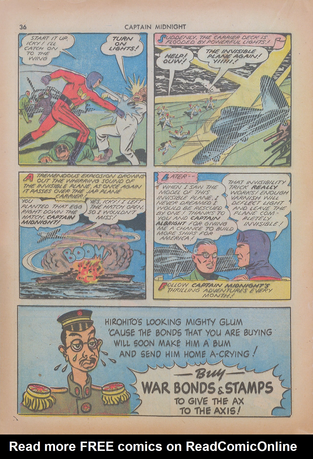 Read online Captain Midnight (1942) comic -  Issue #7 - 36