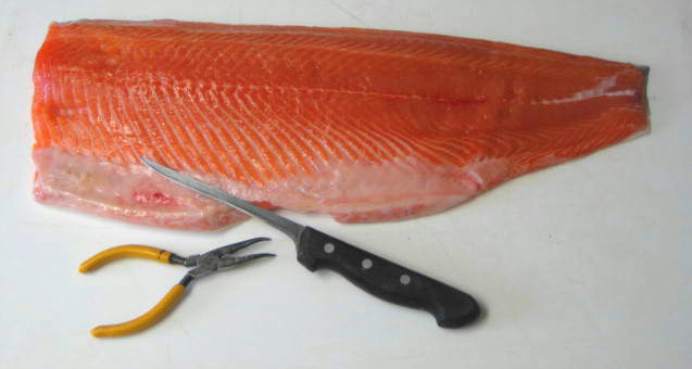My Food, Garden, Golf etc.: Using Whole Side of Atlantic Salmon