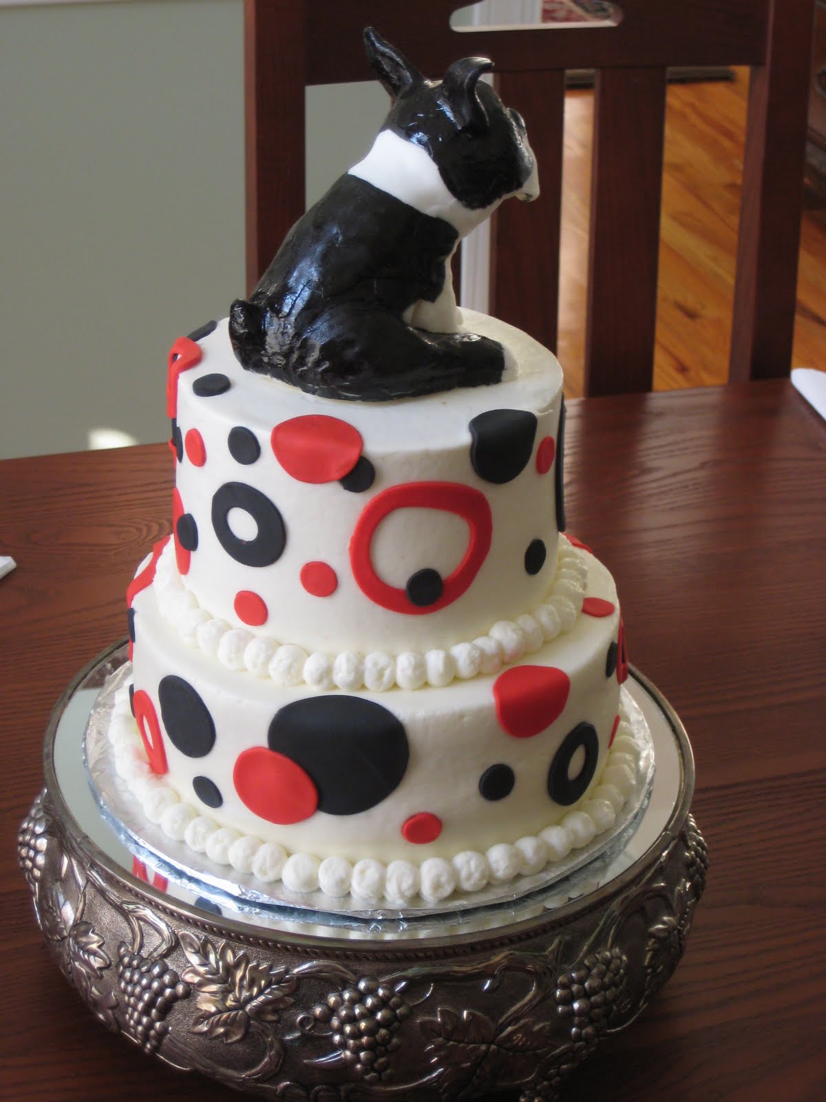 fOr THe lOvE oF CakE Brothers Boston Terrier Birthday Cake