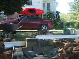 SETTING THE RETAINING WALL