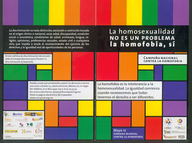 La homosexualidad no es problema... la homofobia sí.