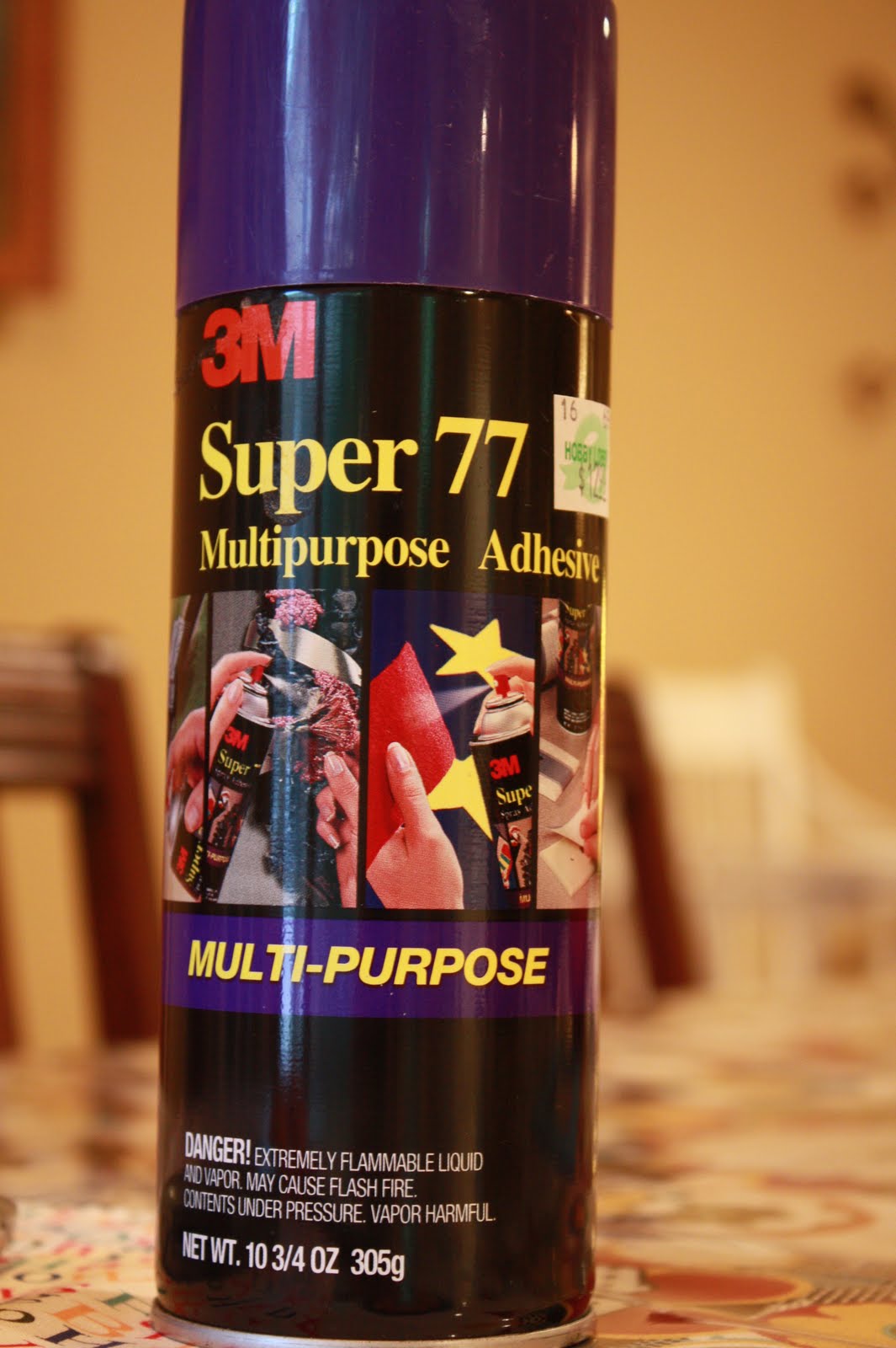 3M 86234 Super 77 Multipurpose Spray Adhesive, 13.44 fl. oz