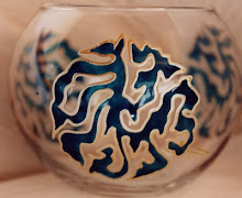 Glass painting, Mongolian caligraphy