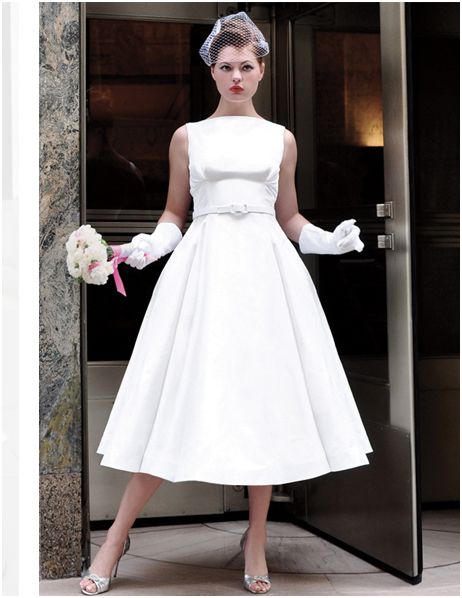 Something White: Tea Time: Tea Length Wedding Dresses