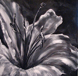 floral monochromatic painting lily artist kim blair magic paintings canadian artists monocromatic kimblairartist ink abstract