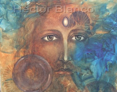Pintura De Hector Blanco-Cristo Mistico