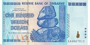 Zimbabwe 100 Trillion Dollar Note