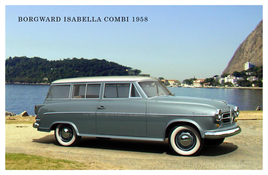 Borgward Isabella 1958 1959 Dois renders tipo promocional de poca