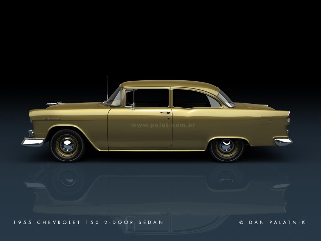 A Garagem Digital de Dan Palatnik  The Digital Garage Project: 1955  Chevrolet 150 2-Door Sedan
