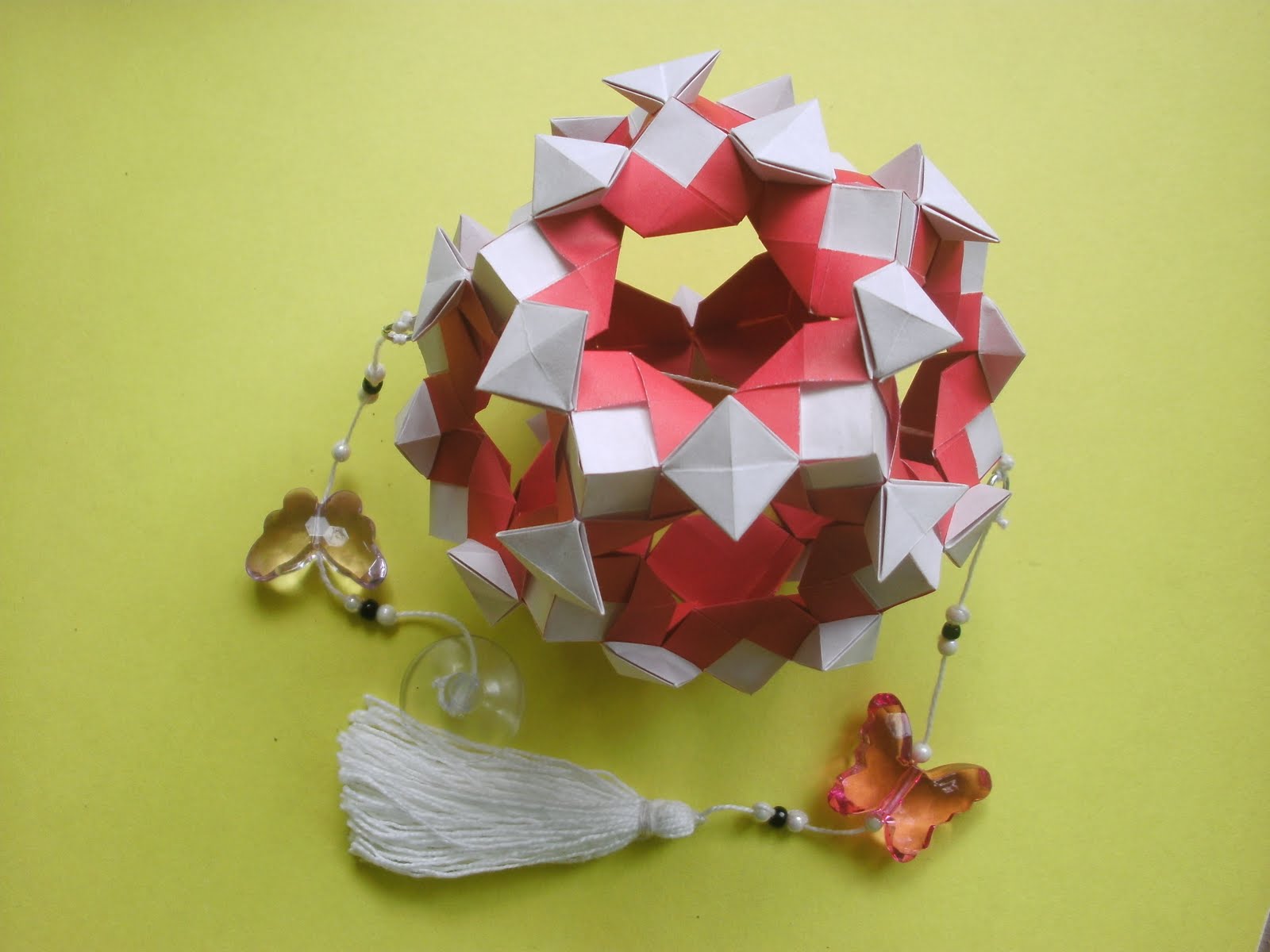 origami kusudama NEW 507 ORIGAMI ROYAL ROSE KUSUDAMA