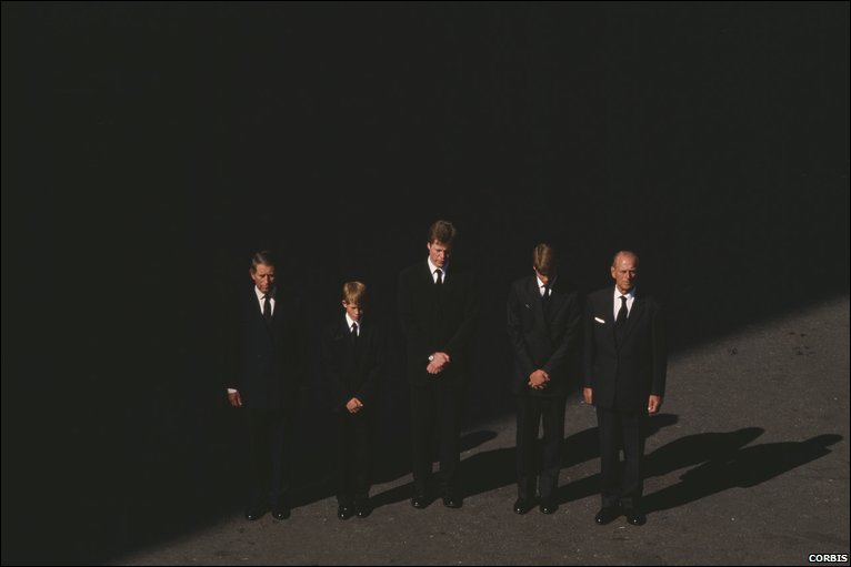 prince william and harry at funeral. prince william and harry