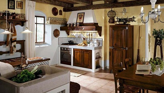 مطابخ كلاسيكية masonry-kitchen-desi