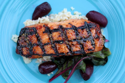 Under the High Chair: WFD? Peach & Ginger Glazed Salmon with Baby Beets