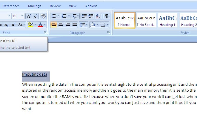 Haarith's tips on Microsoft Word: How to underline the headings and sub ...