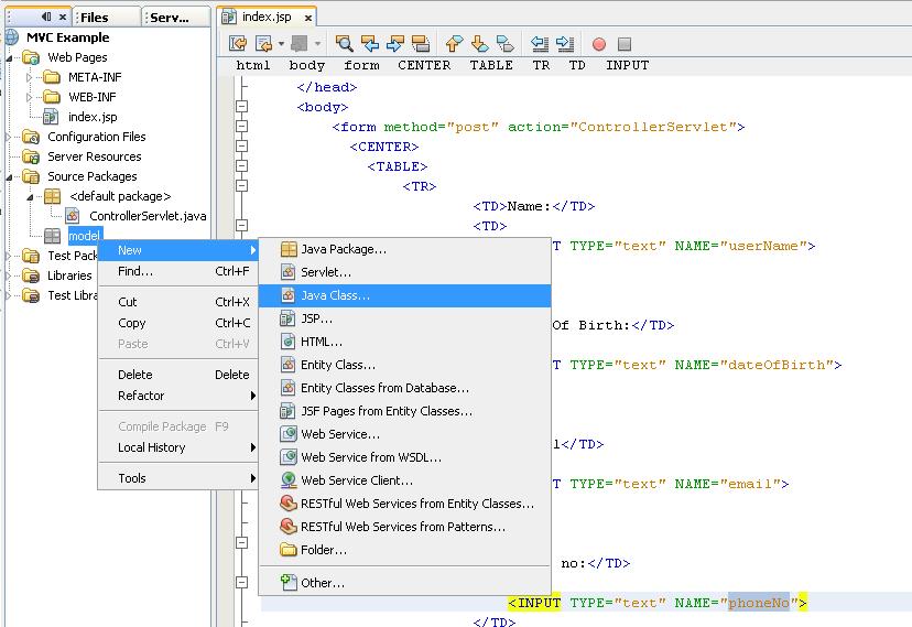 Java Made Easy Creating Bean (Model)