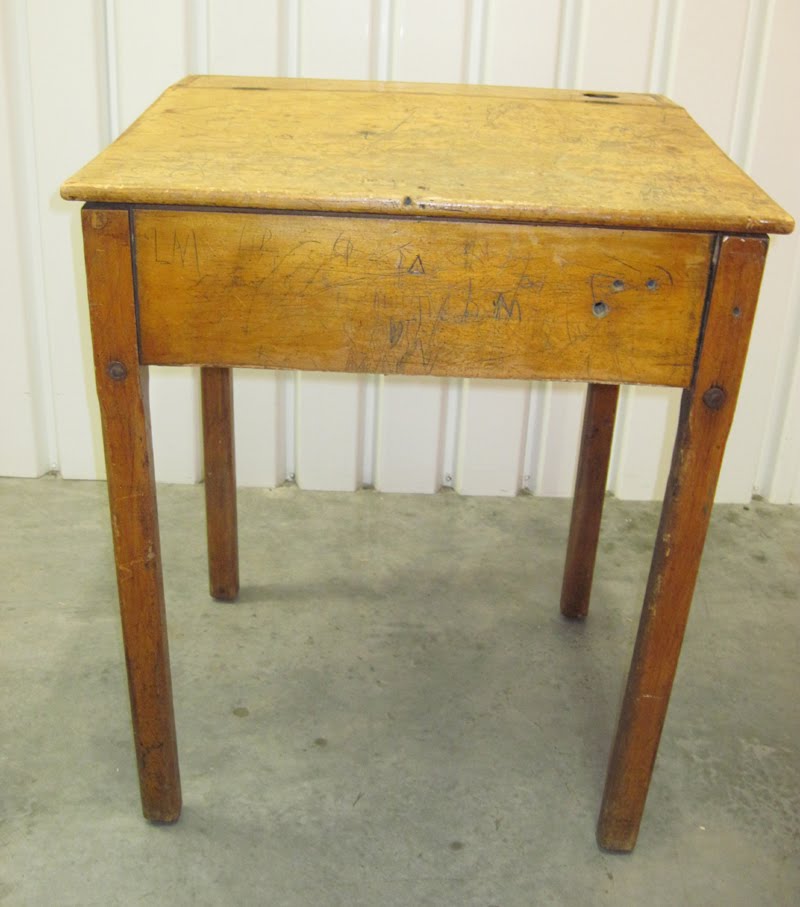 marla henderson design antique wooden school desk