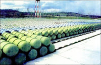 Containers of depleted uranium to be used in weapons