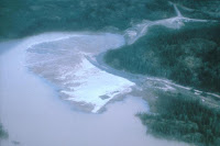 Seepage of waste water from uranium mining