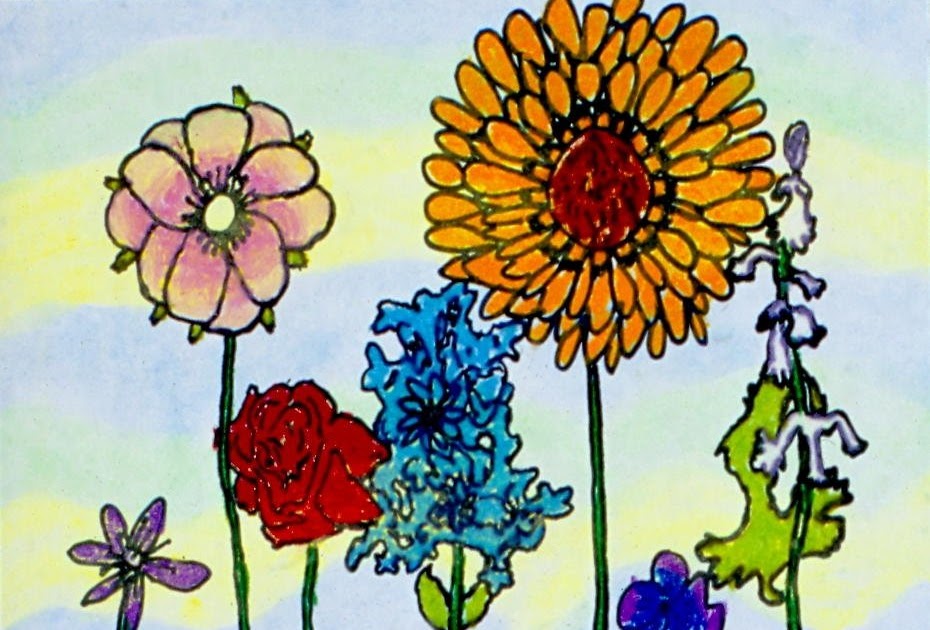 Art for Small Hands: Drawing – Fluorescent Flowers
