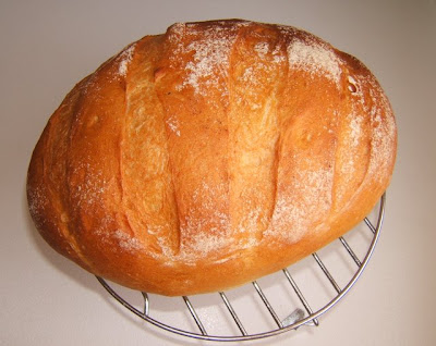 Hogaza de pan con poolish / Miche de pain au poolish