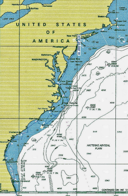One possible route up the Atlantic