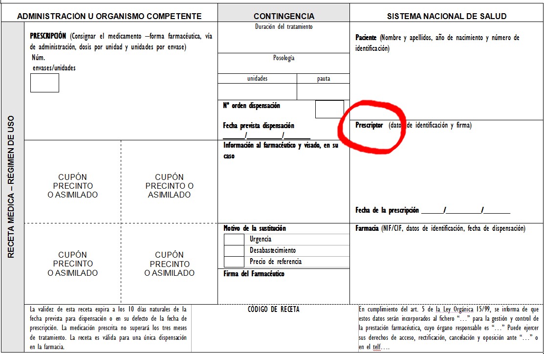 formato de recetario medico