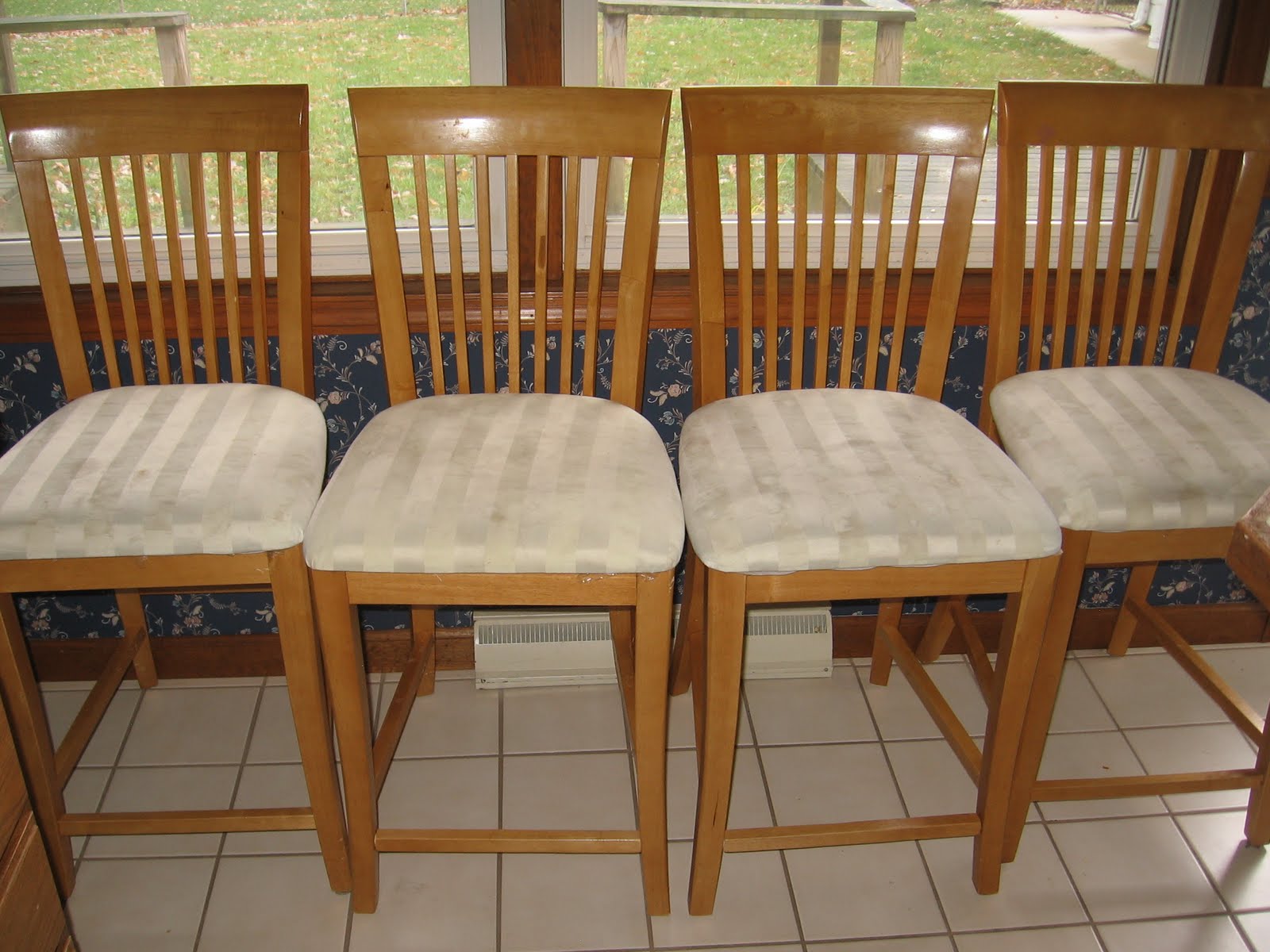 Mrs. Fisher's Findings DIY ReUpholster Bar Stools