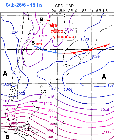 Meteorolog a Pr ctica Carta Prevista Para El S bado 26 junio 2010 