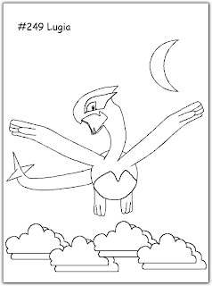 POKEMON COLORING PAGES: Lugia coLoring pAges