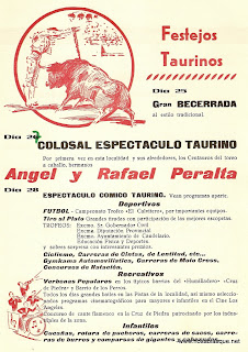 programa de fiestas 1974taurinos  de Candelario Salamanca
