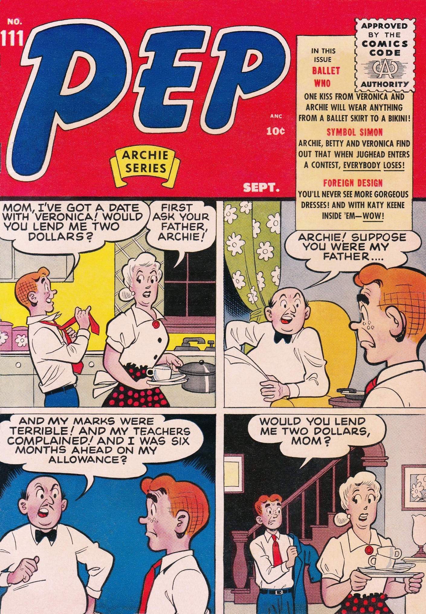 Read online Pep Comics comic -  Issue #111 - 1