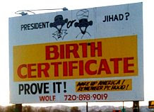 Birther billboard
