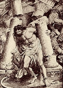 Samson pulling down the Temple