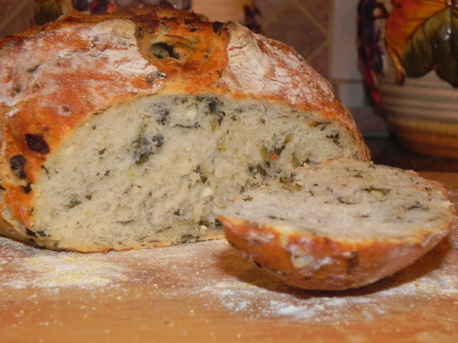 Farrah's Food Adventures Spinach and Feta Bread