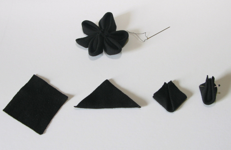 52steps Step Fourteen Kanzashi flower folding