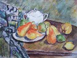 cezanne paul watercolor paintings painted hill challenge done copy rendition techniques cheryl